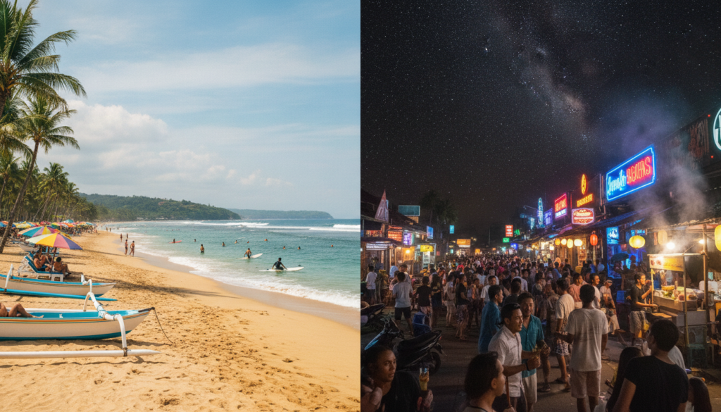 découvrez comment profiter pleinement de la plage et de la vie nocturne animée à kuta, bali, avec nos conseils pratiques pour des vacances mémorables entre détente et festivités.